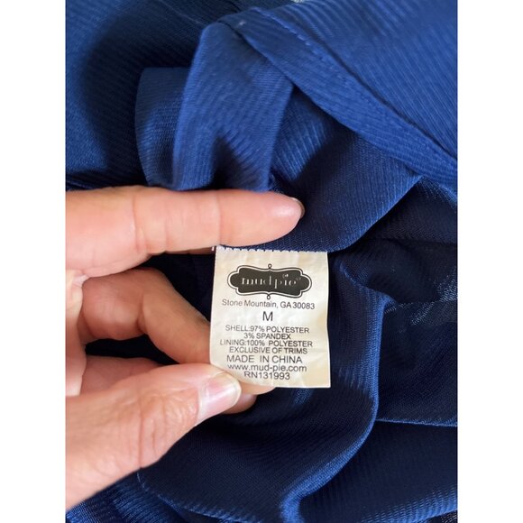 Mudpie Girls Medium Blue Floral Sleeveless Maxi Dress Casual - Picture 4 of 5